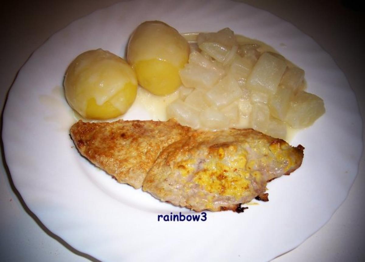 Kochen: Schnitzel mit Senfhaube - Rezept