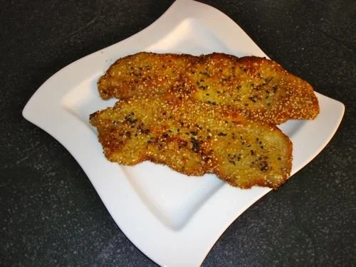 Rezept: Sesam-Knusperschnitzel Bild Nr. 2 Sesam-Knusperschnitzel - Rezept - Bild Nr. 2