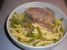Schweineknöchel mit Kartoffel und Bohnen - Rezept