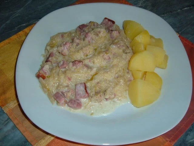 Eintopf : Sauerkraut mit Kasseler und Sahne - Rezept - Bild Nr. 4