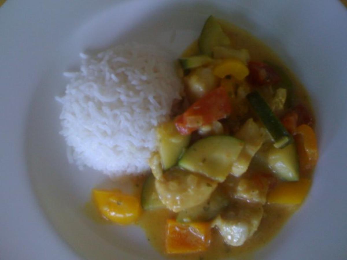 Curry-Fisch-Gemüse-Pfanne - Rezept