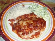 Hähnchenbrustfilet Milano mit Reis und grünem Salat - Rezept