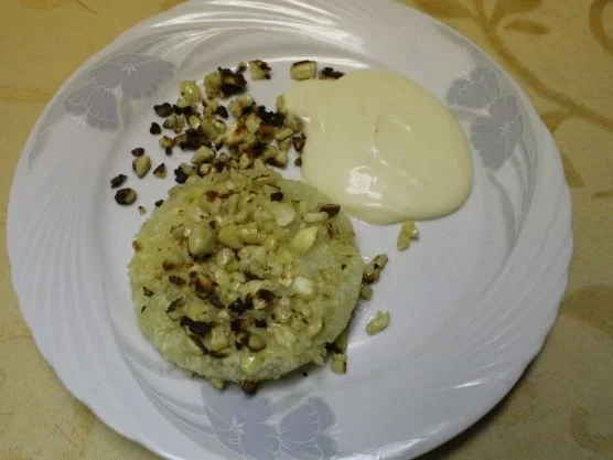 Gebackene Cashew-Ananas mit Vanillecreme - Rezept