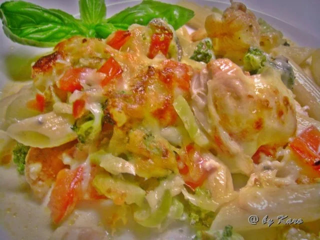 Geflügel: Gebratener  Broccoli mit Hähnchenfilet auf Rigatoni - Rezept - Bild Nr. 12