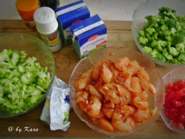 Geflügel: Gebratener  Broccoli mit Hähnchenfilet auf Rigatoni - Rezept - Bild Nr. 2