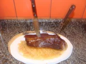 Fleisch : Dunkel Geräuchertes Schäufele auf Sauerkraut. - Rezept