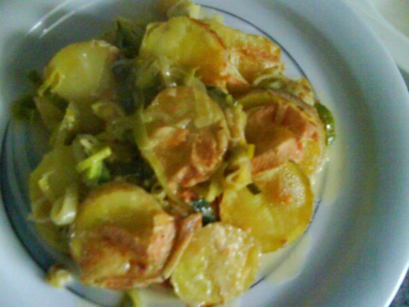 Kartoffeln im Lauchbett mit Munsterkäse und Riesling - schnell ...