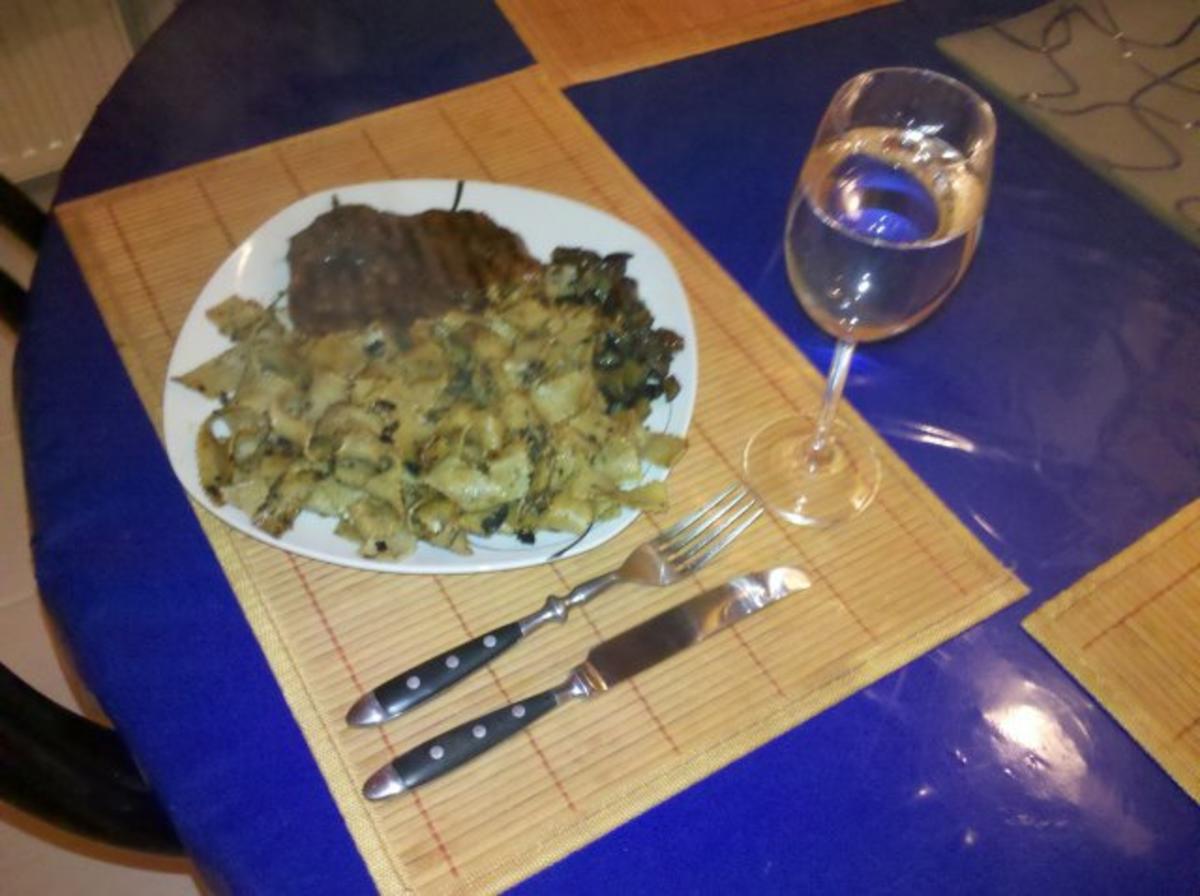 Fleisch: Mariniertes Schnitzel mit Steinpilznudeln - Rezept - Bild Nr. 8