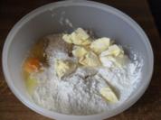 Kuchen: Mürbeteig  mit Mandeln - Rezept