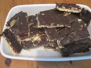 Erdnuss-Karamell-Schnitten mit Schoko-Überzug - Rezept