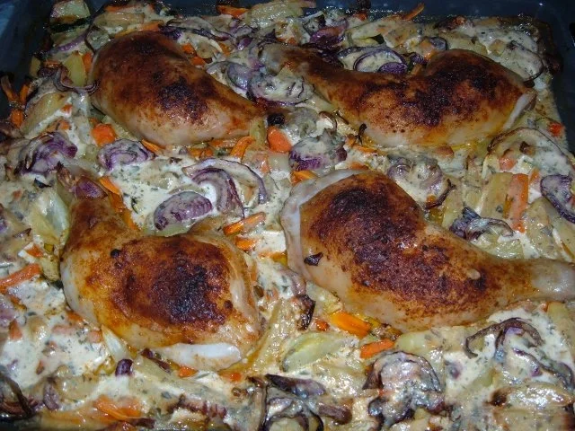 Rezept: Geflügel : Hähnchenkeulen aus dem Ofen Bild Nr. 8 Geflügel : Hähnchenkeulen aus dem Ofen - Rezept - Bild Nr. 8