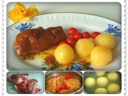 Geschmorte Putenkeule in Sherry Sauce  mit Klößen - Rezept - Bild Nr. 2