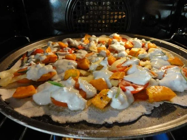 Rezept: Pizza-Kürbis_Gorgonzola Bild Nr. 2 Pizza-Kürbis_Gorgonzola - Rezept - Bild Nr. 2