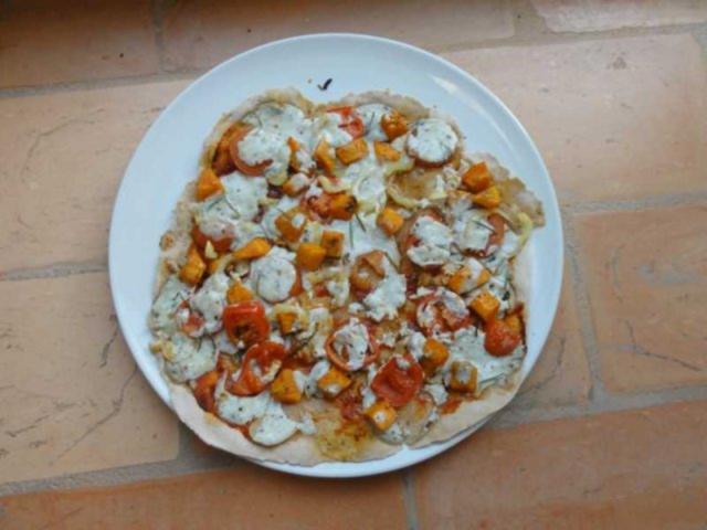 Pizza Kurbis Gorgonzola Rezept Mit Bild Kochbar De