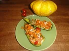 gefüllte Paprika-Kürbis-Schiffchen - Rezept