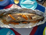 Fangfrischer Hecht in Folie gegrillt - Rezept