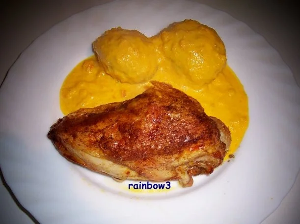 Kochen: Hähnchenbrust aus dem Backofen mit einer Möhren-Sahne-Sauce - Rezept