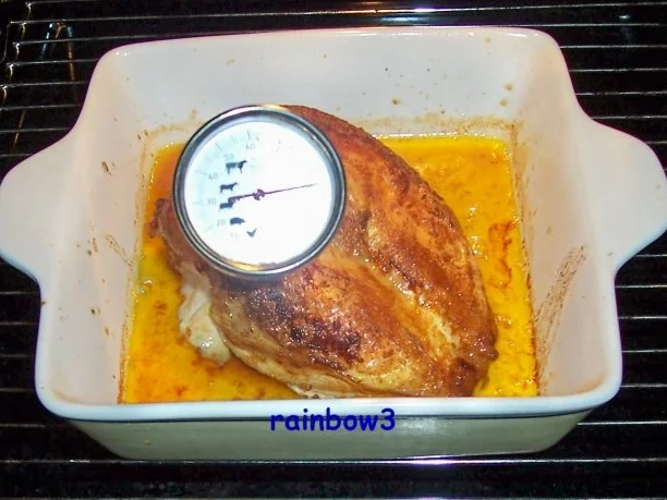 Kochen: Hähnchenbrust aus dem Backofen mit einer Möhren-Sahne-Sauce - Rezept - Bild Nr. 6