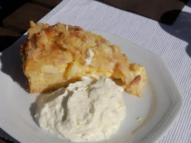 Apfelstreusel mit lecker Pudding - Rezept