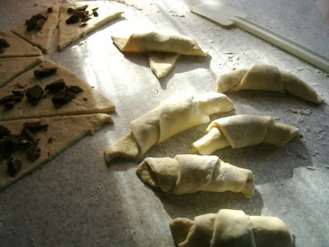 Rezept: Milchhörnchen mit Schokoladenfüllung Bild Nr. 3 Milchhörnchen mit Schokoladenfüllung - Rezept - Bild Nr. 3