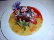 Schokoladenschaum mit Obst - Rezept