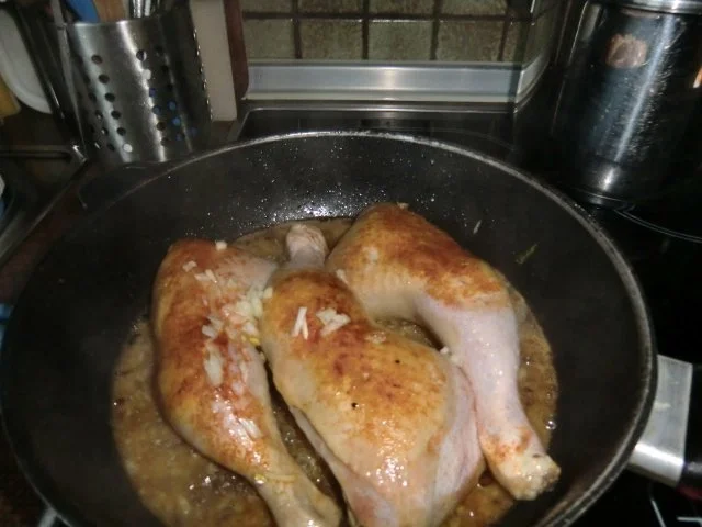 Curry-Hähnchenschenkel mit Endiviensalat - Rezept - Bild Nr. 2