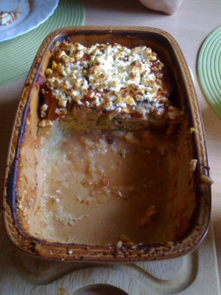 Zucchinilasagne auf Kartoffelbett - Rezept - Bild Nr. 2
