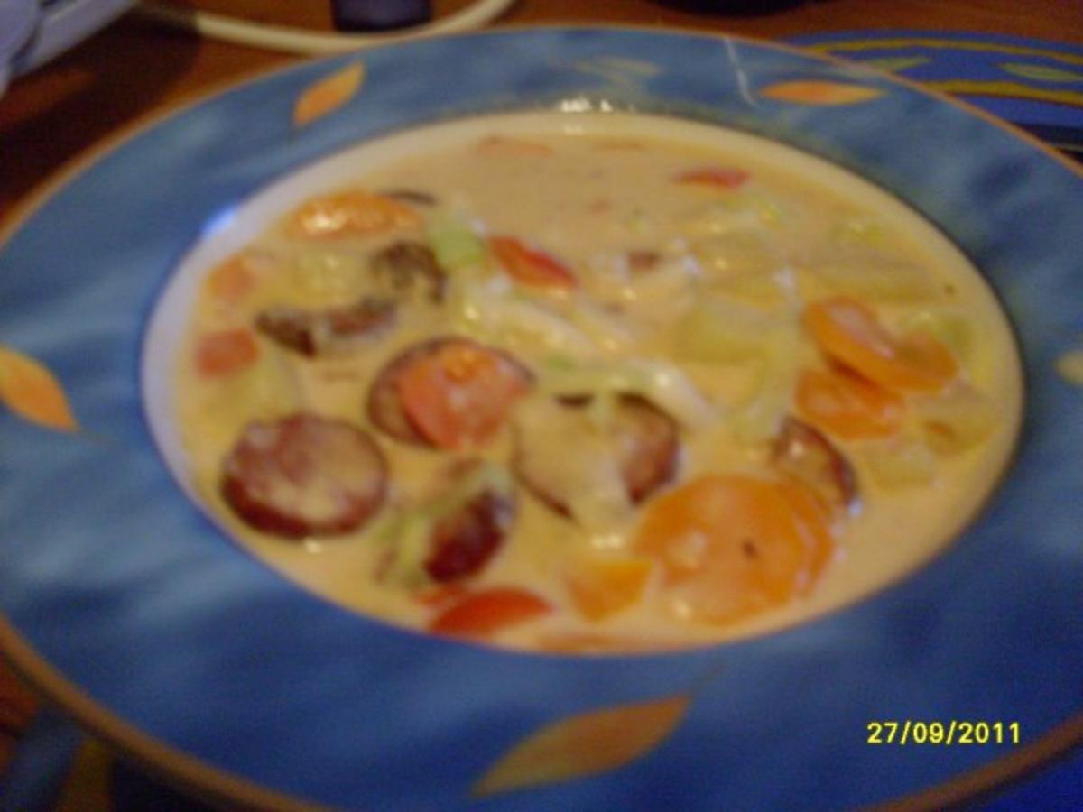 Cabanossi-Käse-Suppe - Rezept