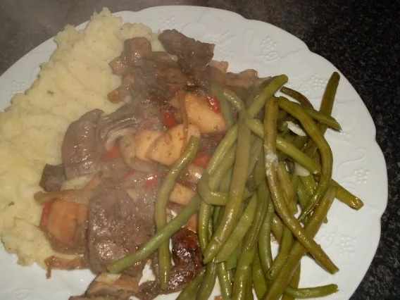 Rinderleber " GERMANIA "  mit Grünen Bohnen .... - Rezept - Bild Nr. 5