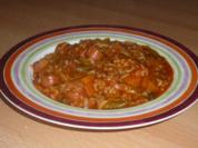 Restekochen:  Tomatige Reissuppe - Rezept
