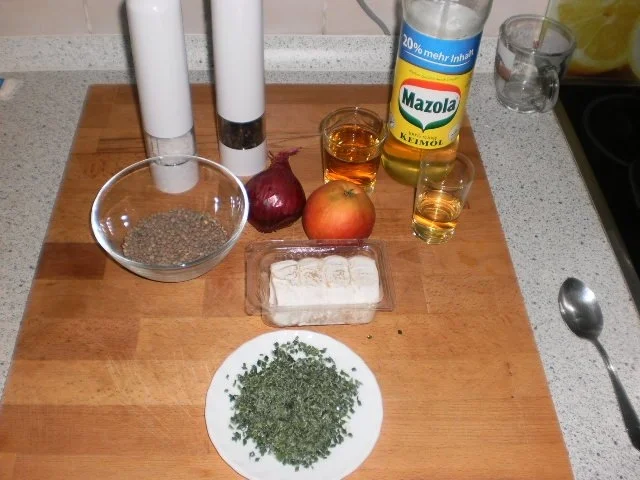 Rezept: Handkäse mit Linsen-Vinaigrette Bild Nr. 2 Handkäse mit Linsen-Vinaigrette - Rezept - Bild Nr. 2