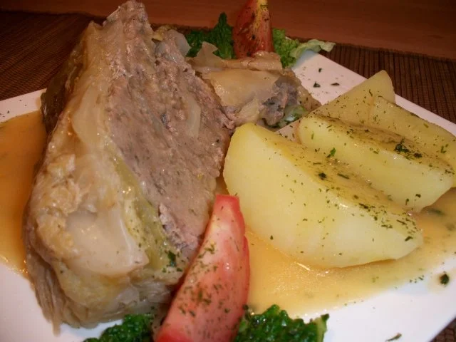 Rezept: Kohlpudding nach Omas Rezept, mit Salzkartoffeln und Soße...... Bild Nr. 7 Kohlpudding nach Omas Rezept, mit Salzkartoffeln und Soße...... - Rezept - Bild Nr. 7