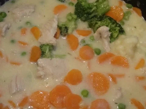 Putengeschnetzeltes in Gemüsesahnesauce - Rezept - Bild Nr. 2