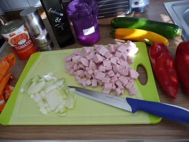 Pfannengerichte : Bunte Pfanne mit Spaghetti - Rezept - Bild Nr. 3