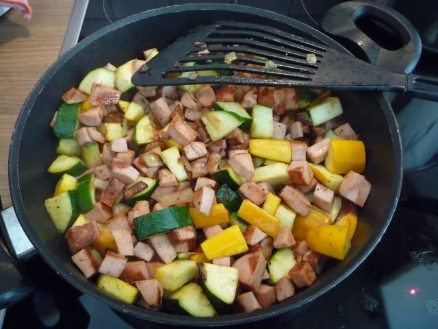 Pfannengerichte : Bunte Pfanne mit Spaghetti - Rezept - Bild Nr. 11