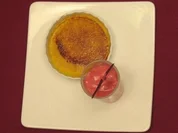 Aromatisierte Creme mit halbgefrorenem Himbeer-Shake (Jochen Bendel) - Rezept