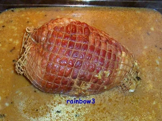 Rezept: Kochen: Kasseler-Schinken-Rollbraten mit einer scharfen Sahnesauce ... aus dem Backofen Bild Nr. 5 Kochen: Kasseler-Schinken-Rollbraten mit einer scharfen Sahnesauce ... aus dem Backofen - Rezept - Bild Nr. 5