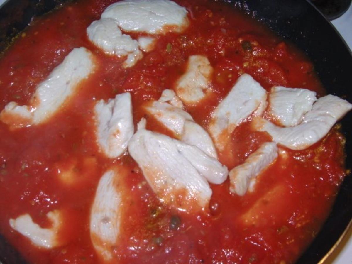 Huhn mit Tomaten - Rezept