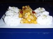 Kokos-Apfelquark mit Obssalat - Rezept