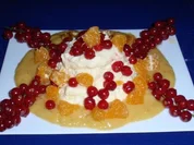 Mango-Bananenquark auf Fruchtspiegel - Rezept