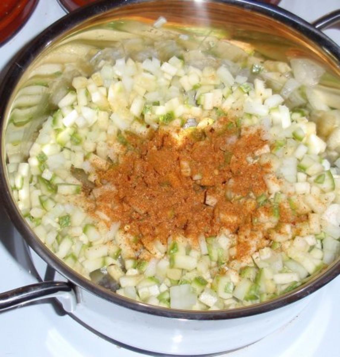 Filet-Paprikapfanne mit Zucchini-Reis - Rezept - Bild Nr. 6