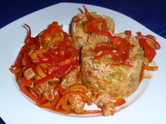 Filet-Paprikapfanne mit Zucchini-Reis - Rezept - Bild Nr. 11