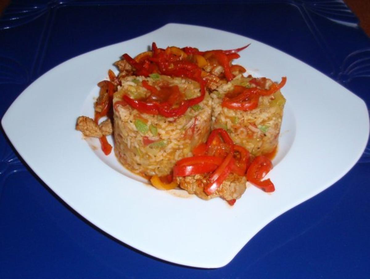 Filet-Paprikapfanne mit Zucchini-Reis - Rezept - Bild Nr. 12