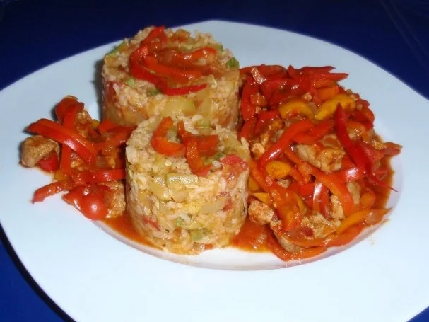 Filet-Paprikapfanne mit Zucchini-Reis - Rezept - Bild Nr. 13