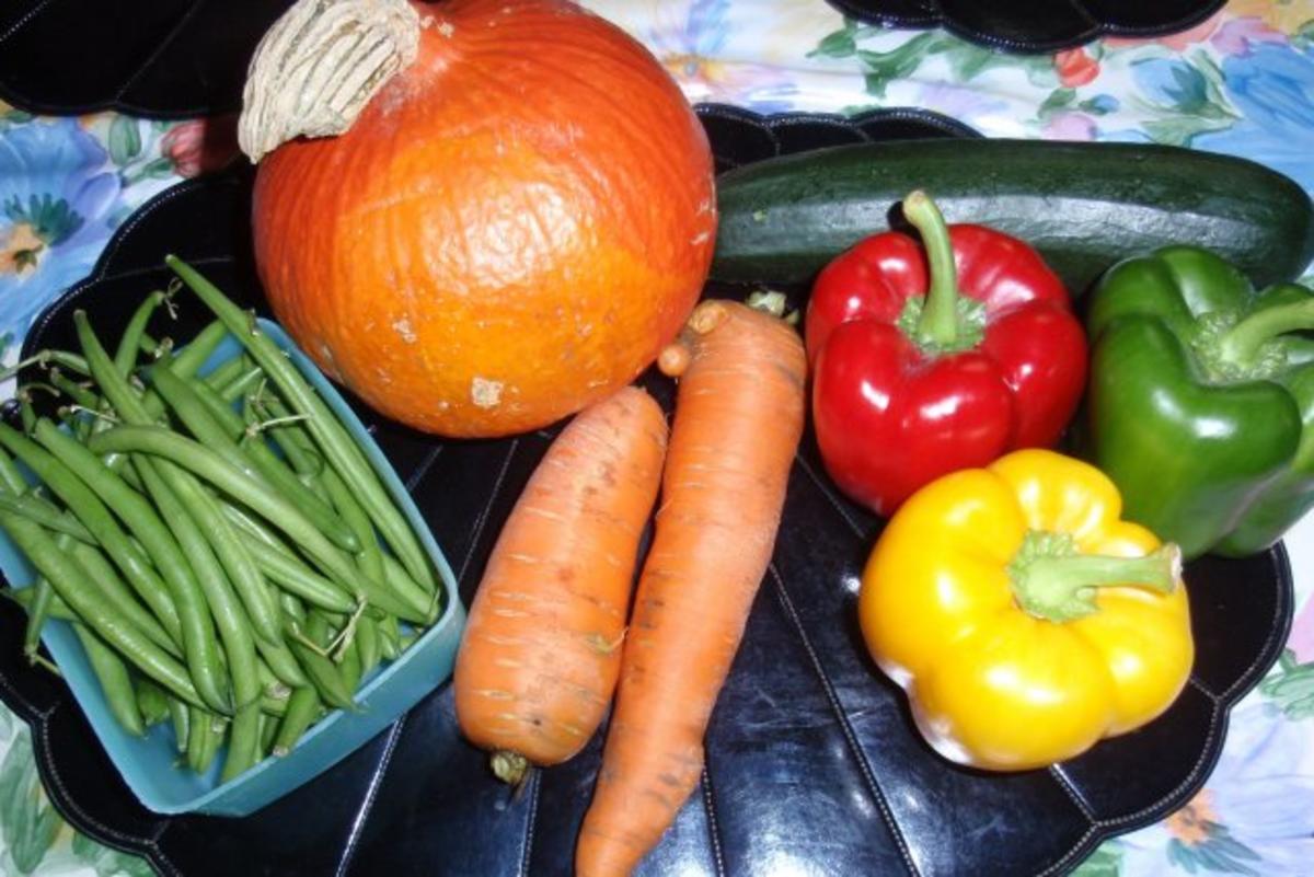 Herbstgemüse mit Schinken-Zwiebel-Nudeln - Rezept - Bild Nr. 2