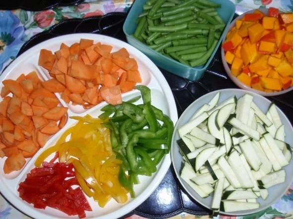 Rezept: Herbstgemüse mit Schinken-Zwiebel-Nudeln Bild Nr. 4 Herbstgemüse mit Schinken-Zwiebel-Nudeln - Rezept - Bild Nr. 4