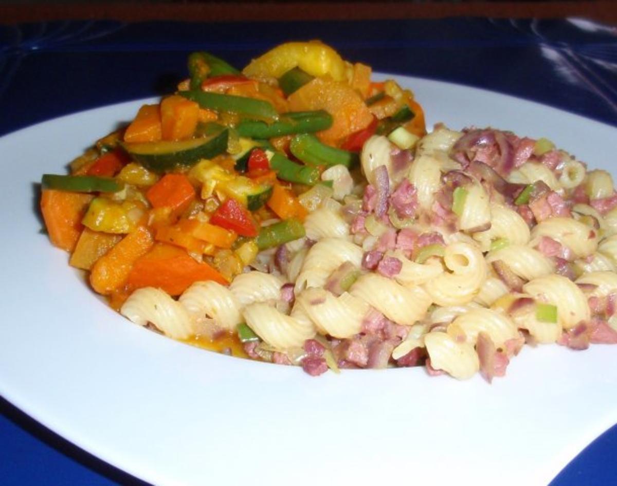 Herbstgemüse mit Schinken-Zwiebel-Nudeln - Rezept - Bild Nr. 18