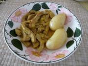 Kalbsfleisch : Indisches Curryfleisch mit Rosmarinkartoffeln - Rezept