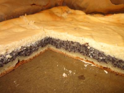 Mohn-Quark-Kuchen vom Blech - Rezept