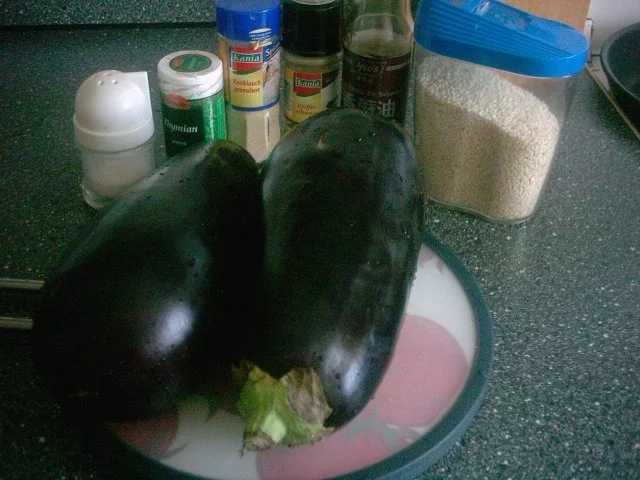 Gebackene Auberginenscheiben in Sesam - Rezept - Bild Nr. 2
